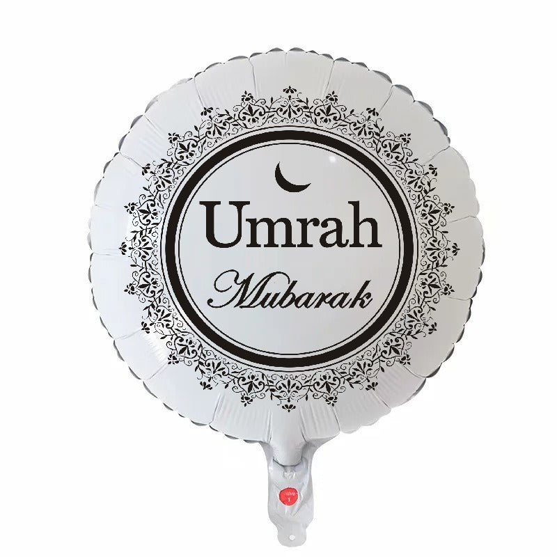 10 x Umrah Mubarak White Balloon wholesale