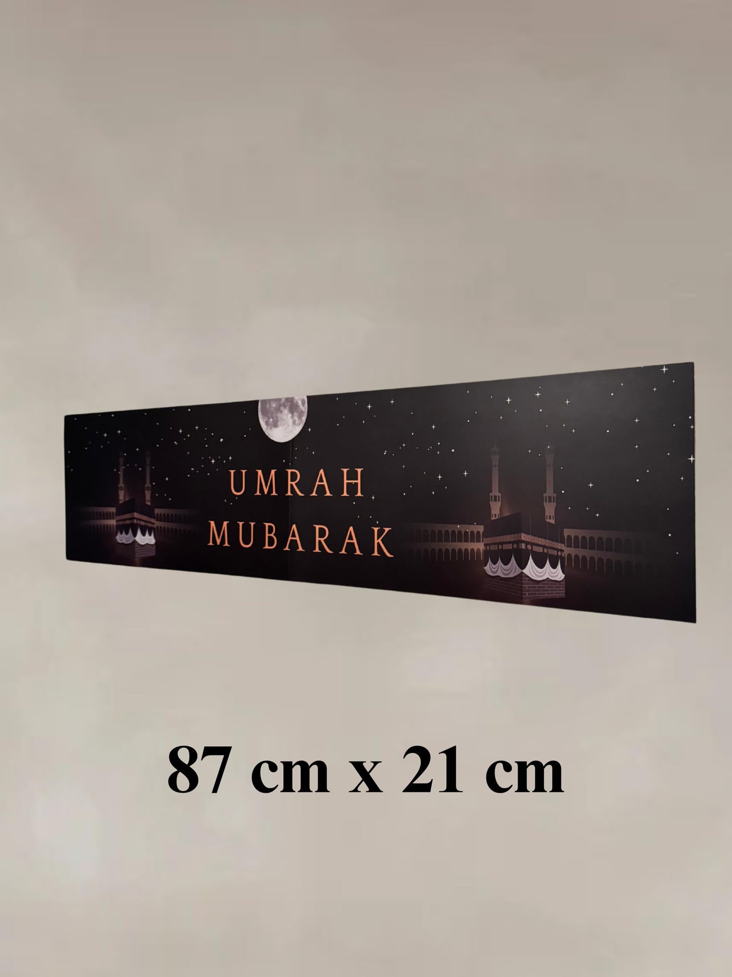 Umrah Mubarak Black Banner