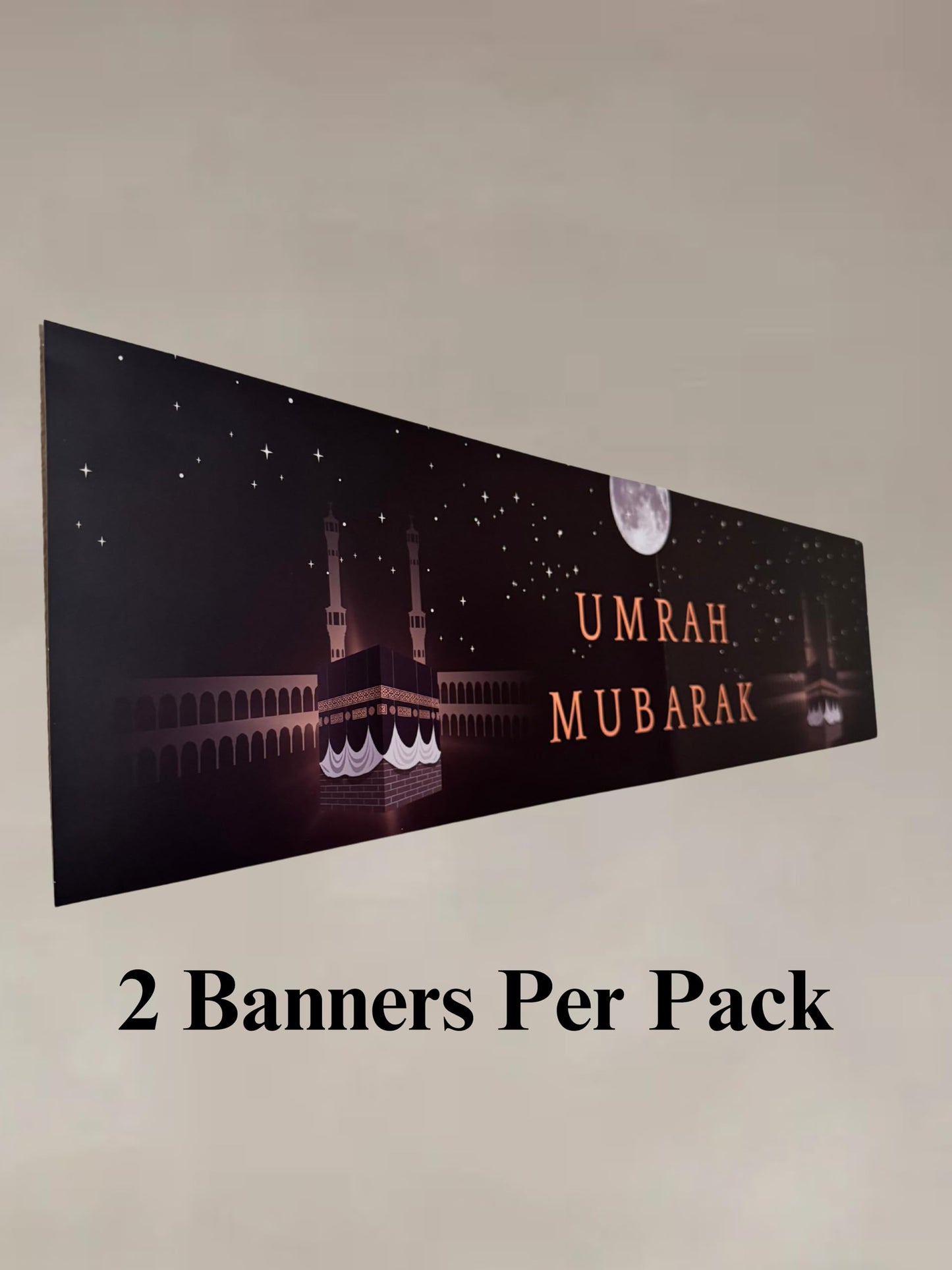 Umrah Mubarak Black Banner