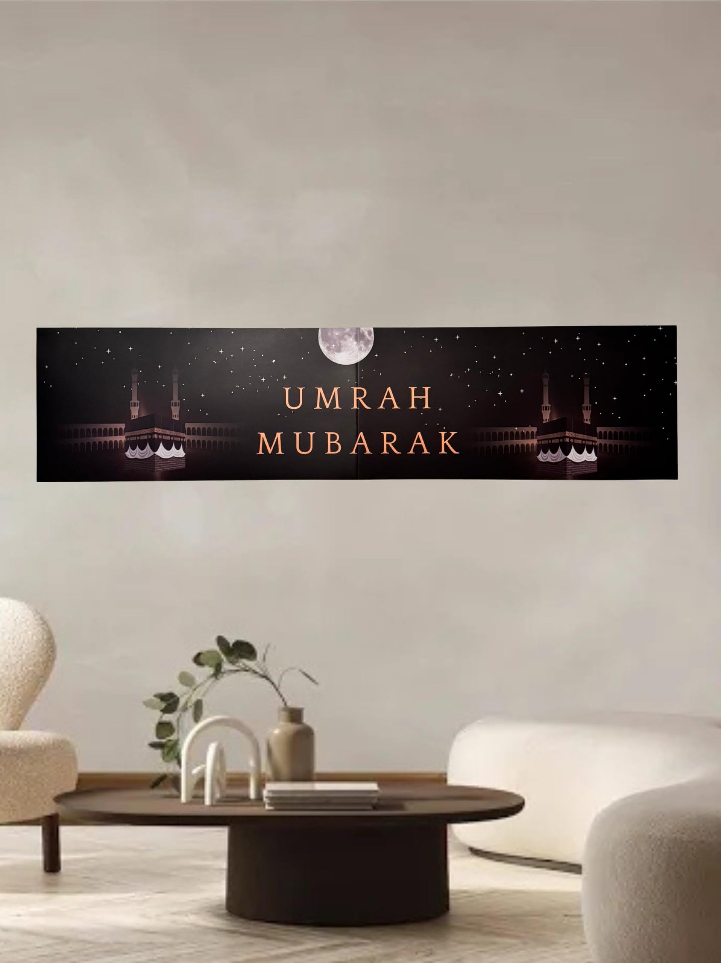 Umrah Mubarak Black Banner