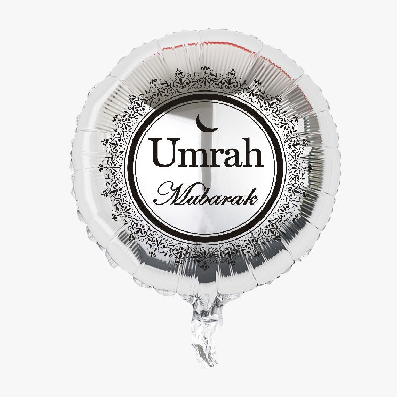 Umrah Mubarak Silver Balloon