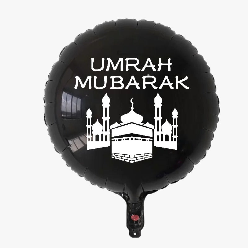 Umrah Mubarak Black Balloon
