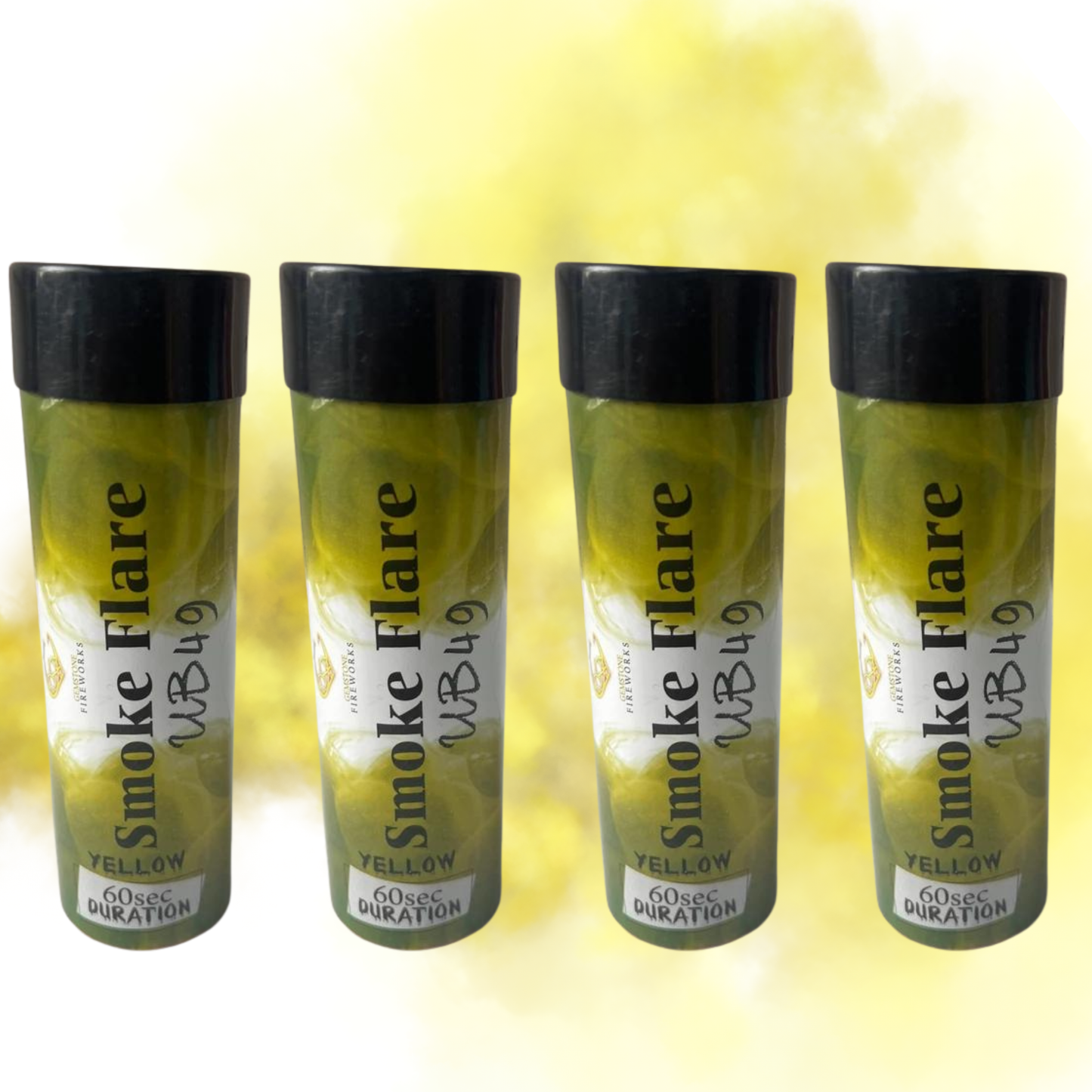 4 Yellow smoke flare 60 seconds