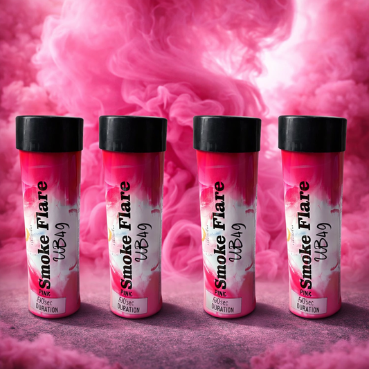 4 Pack Pink Smoke Flares – 60 Second Duration | High Density Colour Smoke Bombs UK | Photography, Gender Reveal, Events