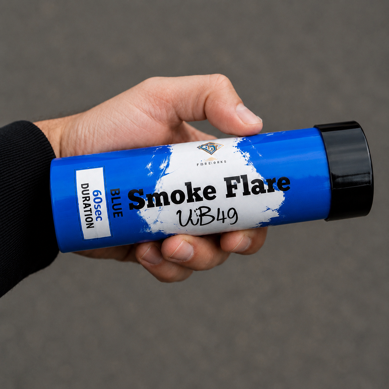 Single Blue 60-Second Smoke Flare