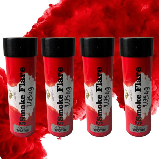 4 Red smoke flare 60 seconds