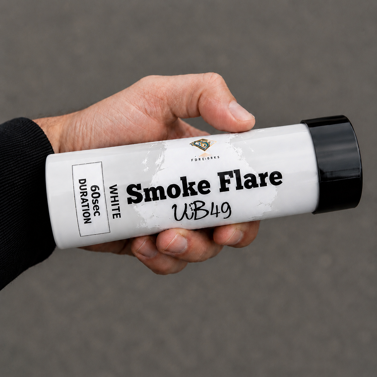 Single white 60-Second Smoke Flare