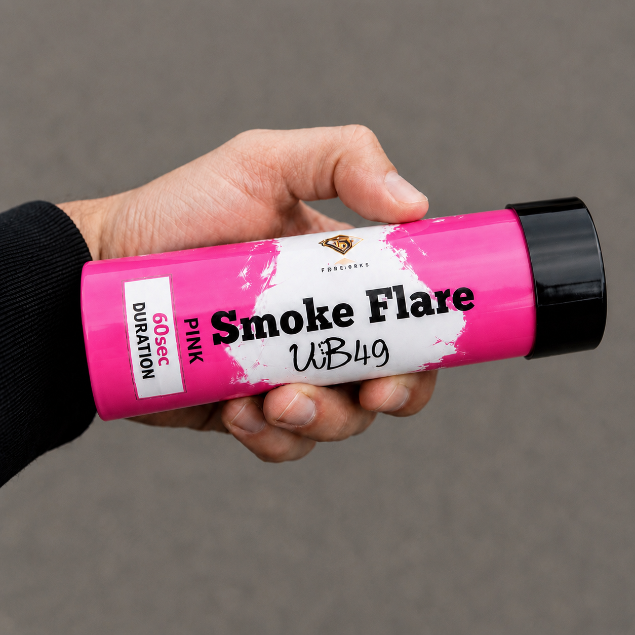Single pink 60-Second Smoke Flare