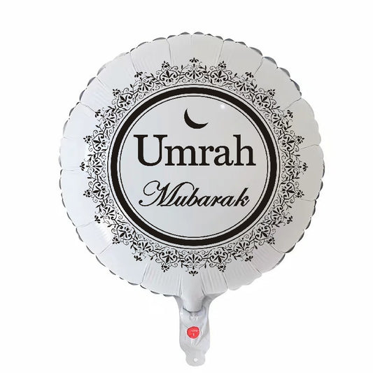 Umrah Mubarak White Balloon