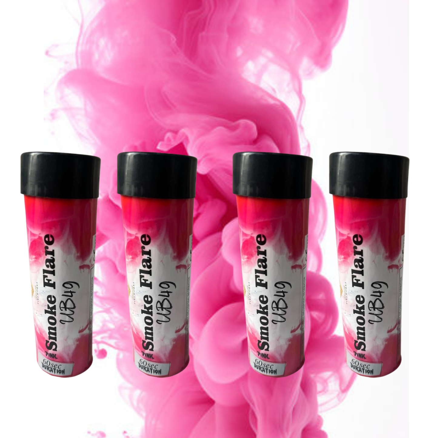 4 Pink smoke flare 60 seconds