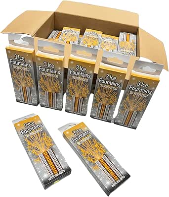 30 Packs x 3 pk Ice Sparkling Fountain Candles (Packs of 3) - 90
