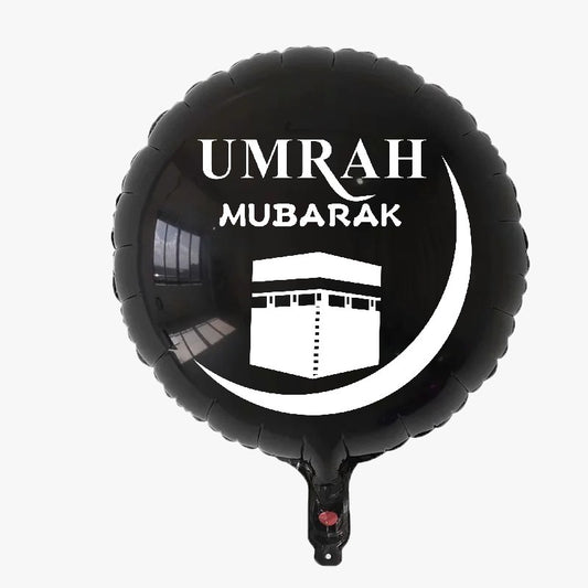 Umrah Mubarak Black Balloon