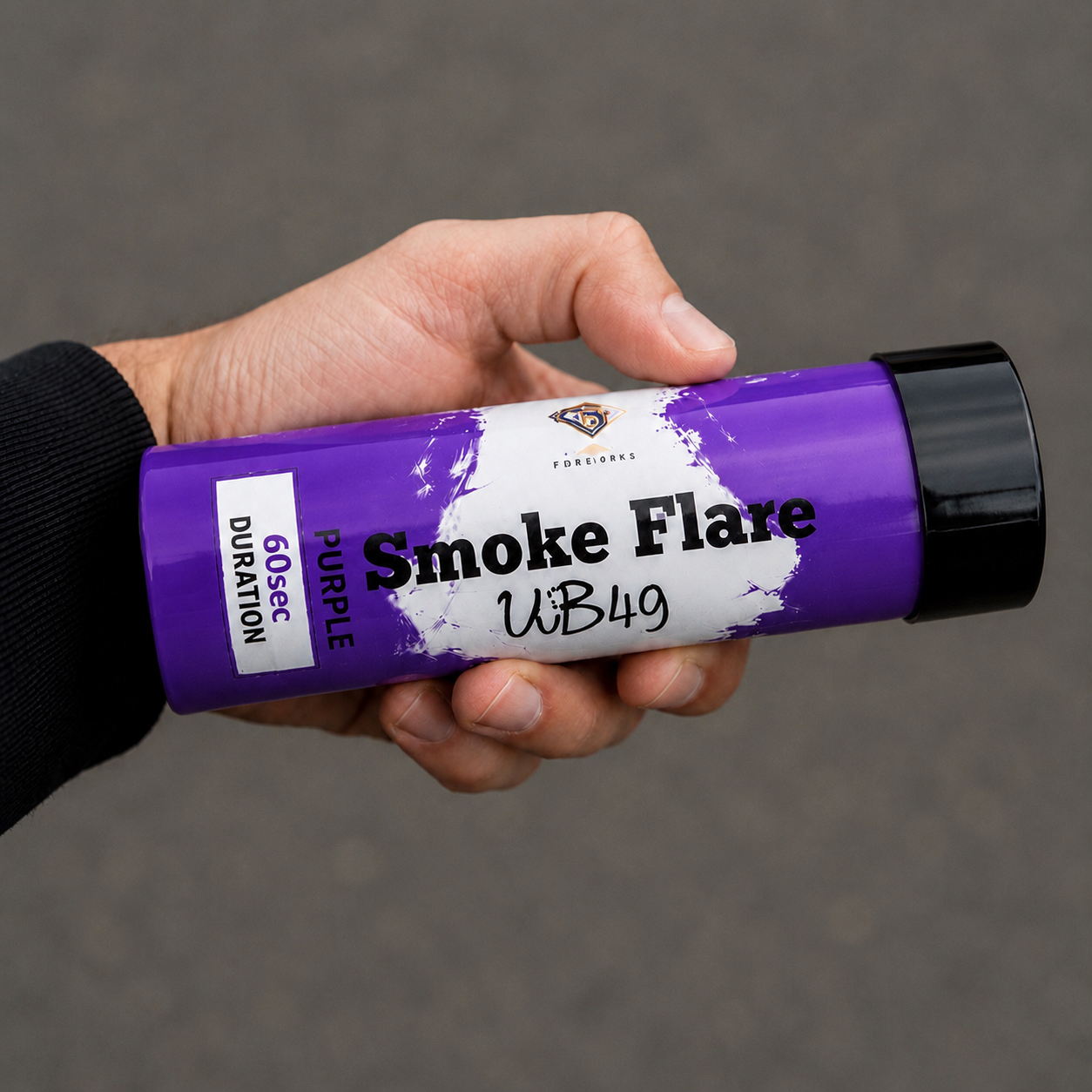 Single purple 60-Second Smoke Flare