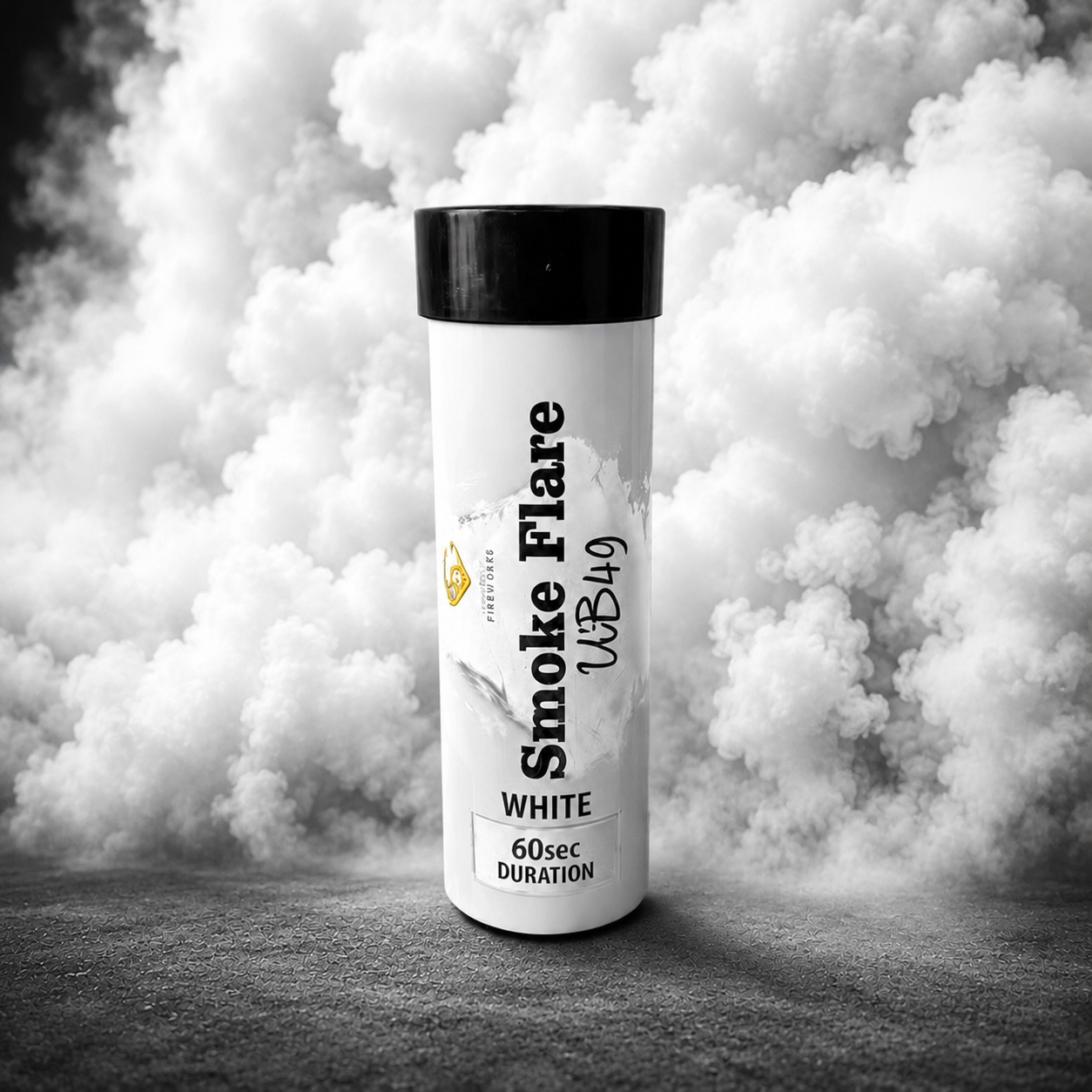 Single white 60-Second Smoke Flare