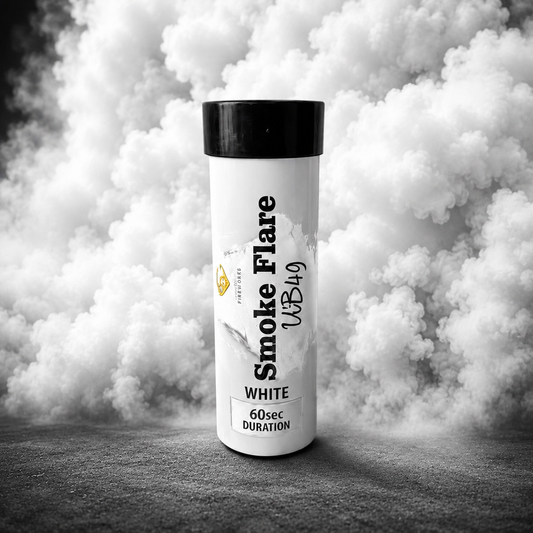 Single white 60-Second Smoke Flare