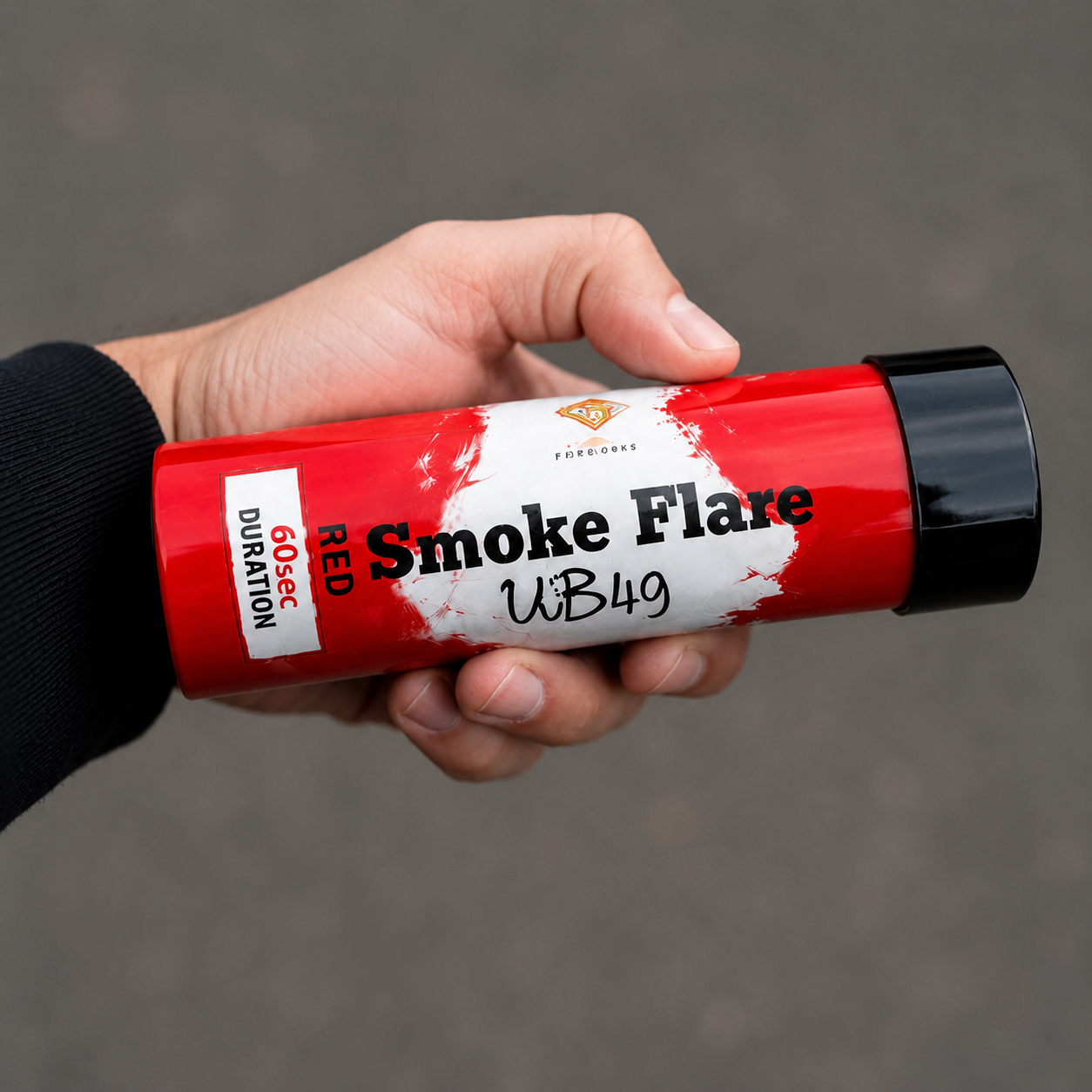 Single Red 60-Second Smoke Flare