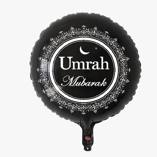 Umrah Mubarak Black Balloon