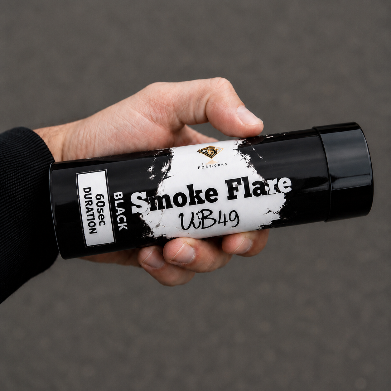 Single black 60-Second Smoke Flare