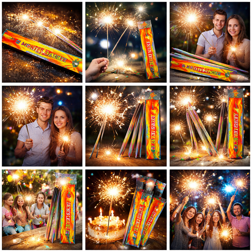 16 Inch Gold Sparklers – Pack of 90